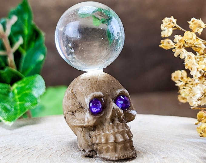 Crystal Ball 1.12 or 1.6 scale  Dollhouse Miniature base display witch mini Witchy Fortune Teller Decor Tiny Mystic Diorama Props Doll