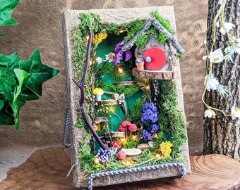 Secret Garden Fairytale Book Display curiosities whimsical display cottagecore aesthetic fairy faeries book lovers fantasy whimsy magic