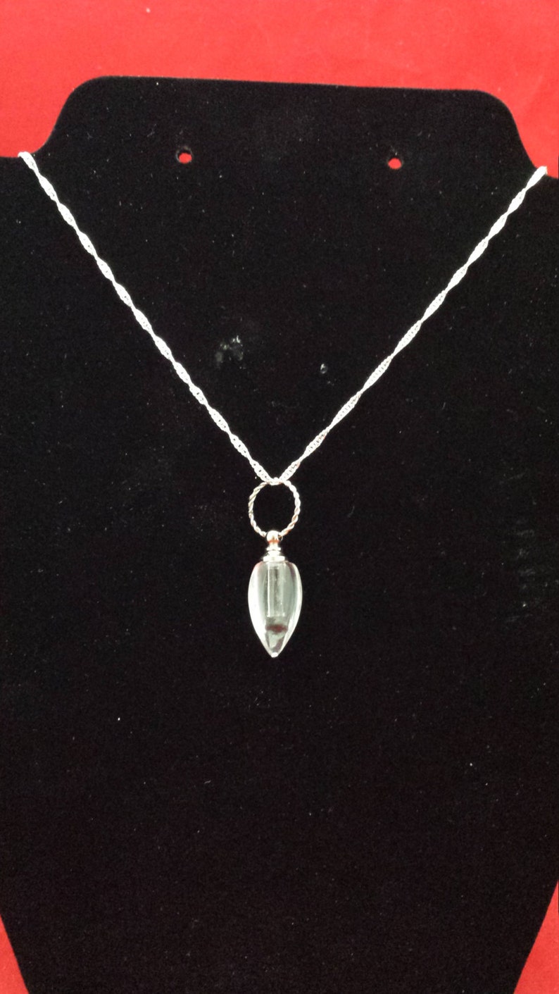 Tear Catcher or Lachrymatory Necklace in the Victorian Tear Catcher style jewelry funeral best friends sympathy oddity curiosity oddities