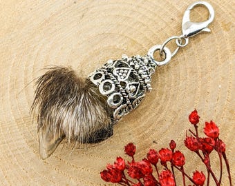 Coyote Claw Silver capped charm Jewelry  bling Talisman charivari trophy taxidermy witch costume gift