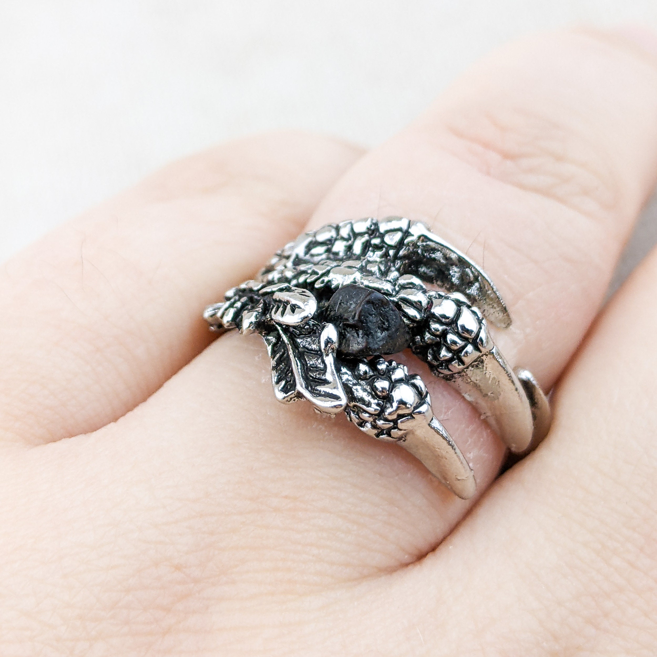 Emperor's Talon - Dragon Claw Ring Big Silver Gothic Stainless Steel –  Wicked Tender
