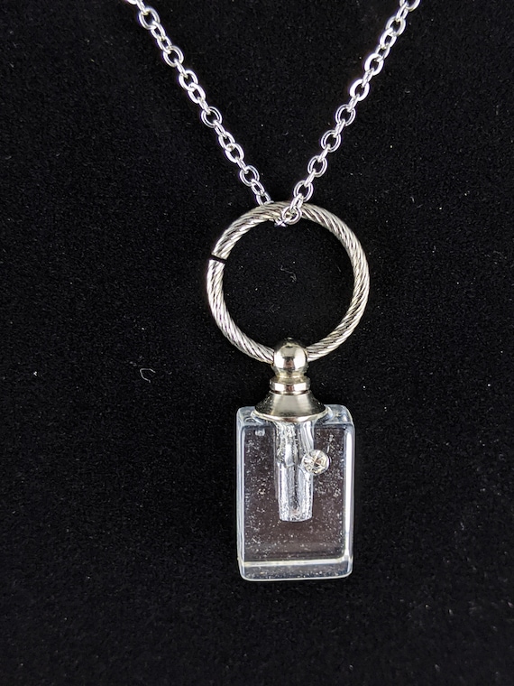 Tear Catcher or Lachrymatory Necklace in the Victorian Tear Catcher style jewelry funeral best friends sympathy oddity curiosity oddities