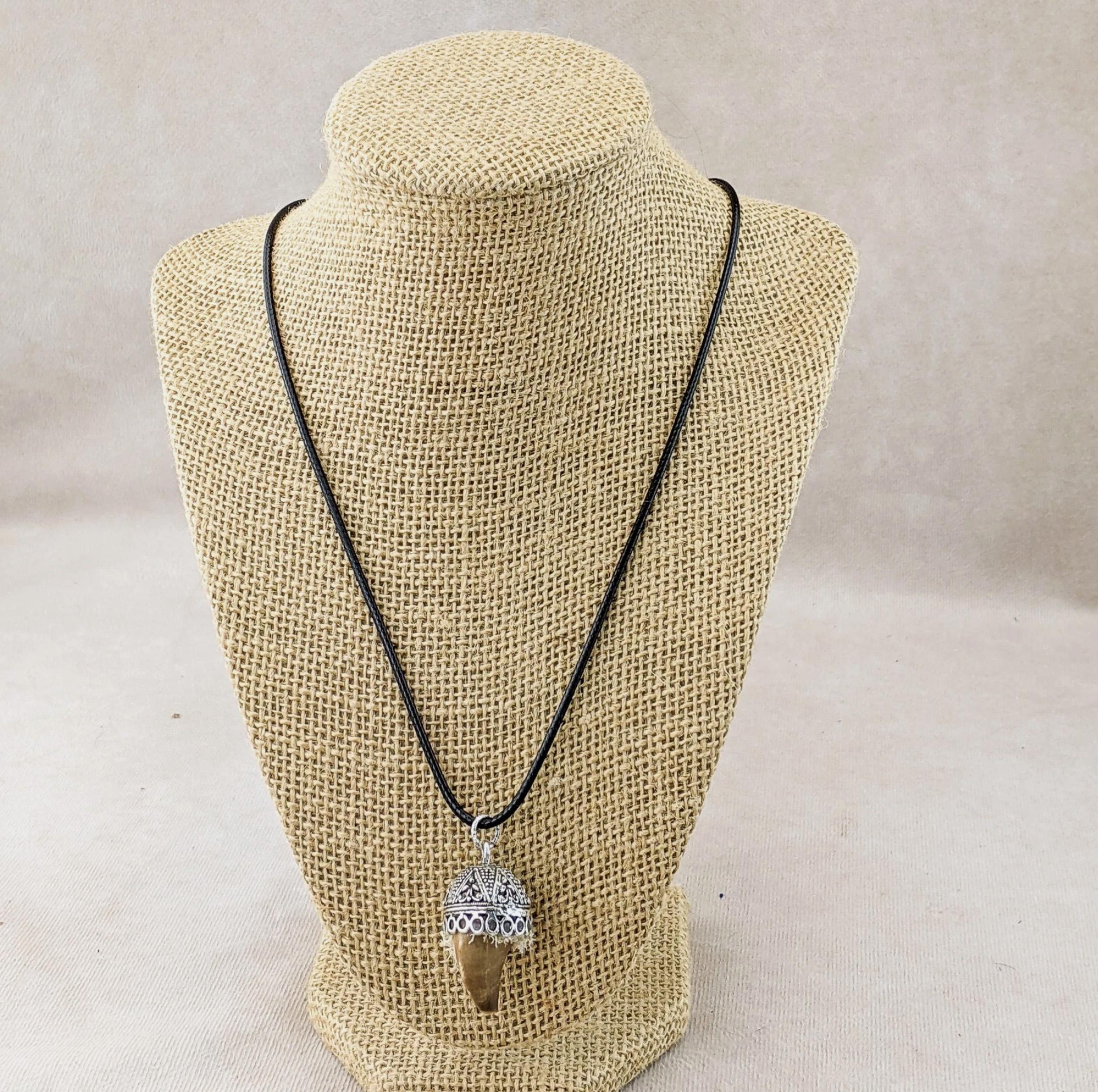 Dinosaur Tooth Reptile Mosasaur Fossil Tooth Necklace Jewelry Gift