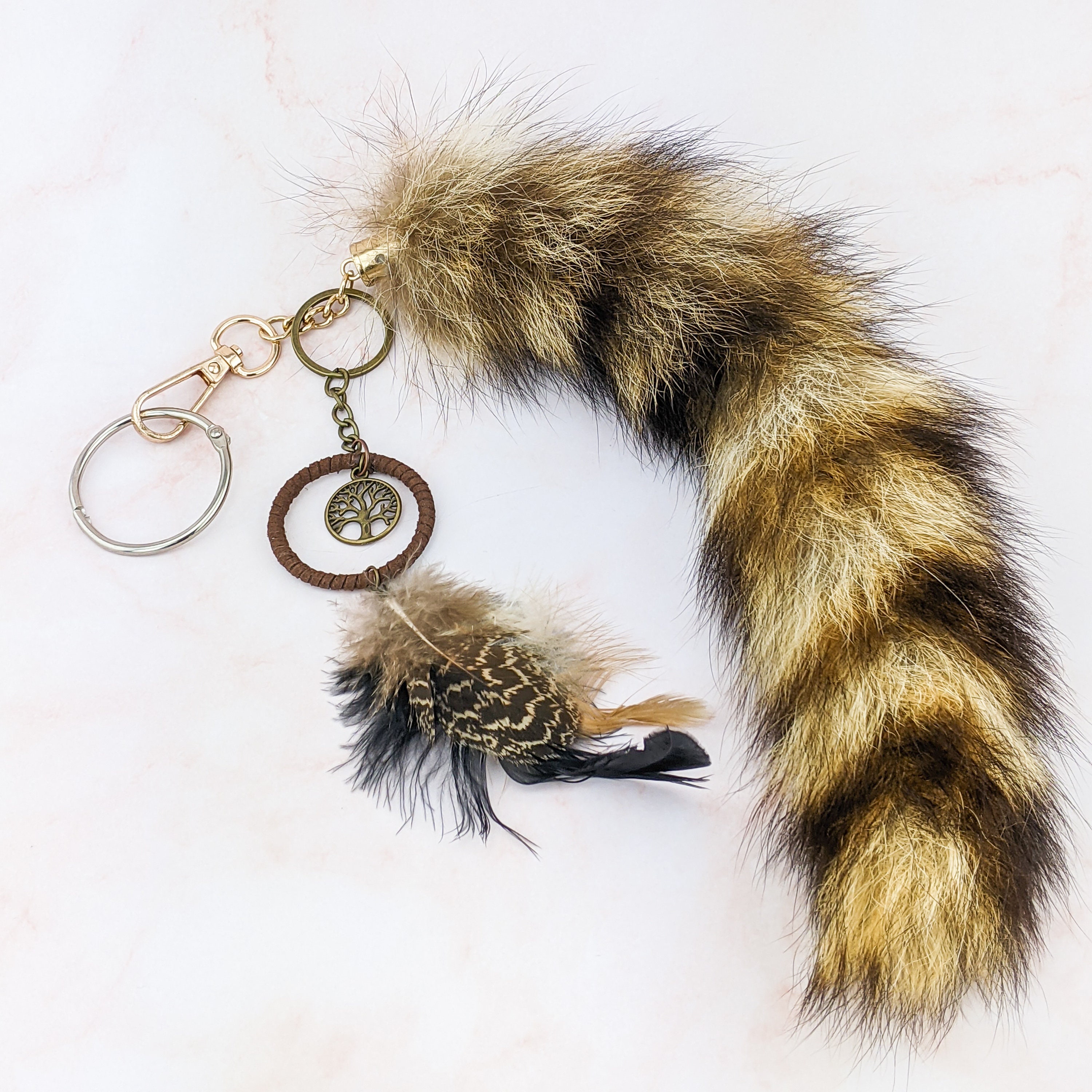 Real Fox Fur Pompom Keychain-furry Key Chain-bag Charm-fur Ball Gold Key  Ring-pompom Cheetah Bow-gold Ring-fluffy Fur Ball-real Animal Fur 