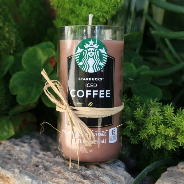 Starbucks Coffee Candles made with natural soy and mocha scented wax - the best smelling coffee candle EVER and FREE Shipping