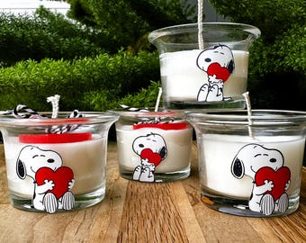 Snoopy Candles, 2 Per Order, Votive Candles