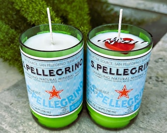 Italian Pellegrino Candle, FREE SHIPPING Citrus Scent, Upcycled Italian Glass, Soy Wax Candle, Easter Gift Ideas