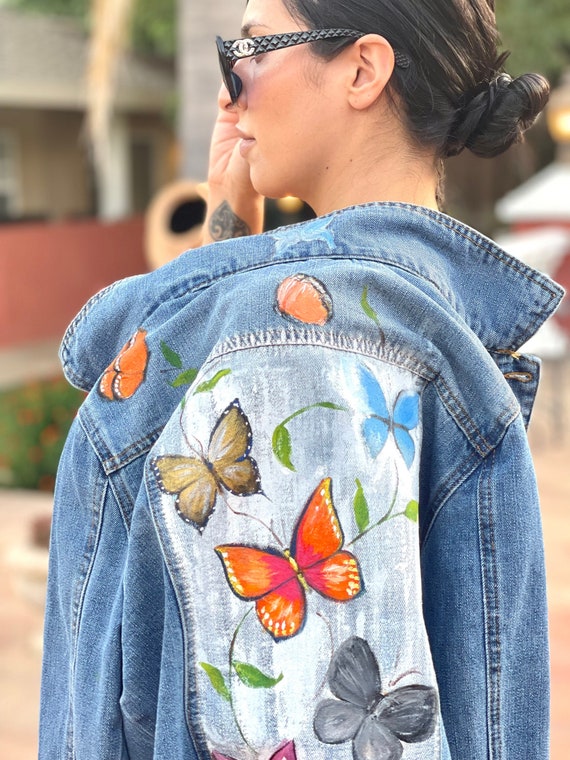 Custom Art Hand Painted Denim Jean 