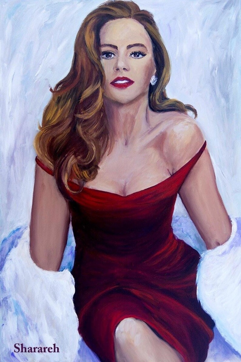 Woman in Red Dress Art Print, Bedroom Wall Decor - Etsy Australia