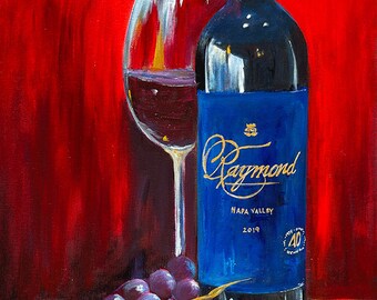 Wine canvas print wine of Napa Valley, wine bar décor, Gift for Dad, Gift for Brother, fathers day gift, Barware, gift for wine lover