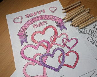 Valentine's Coloring Pages | February Coloring Pages | Classroom Valentines