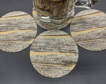 Driftwood Coasters | Paper Coasters | Rustic | Beach Decor | Tableware Dining | Drinkware