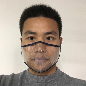 Clear Transparent Face Mask Deaf Teacher Medical