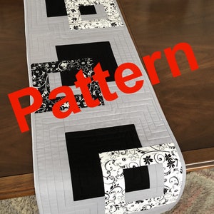 Pattern for Square Shadow QuIlted Table Runner, Digital Download Pattern