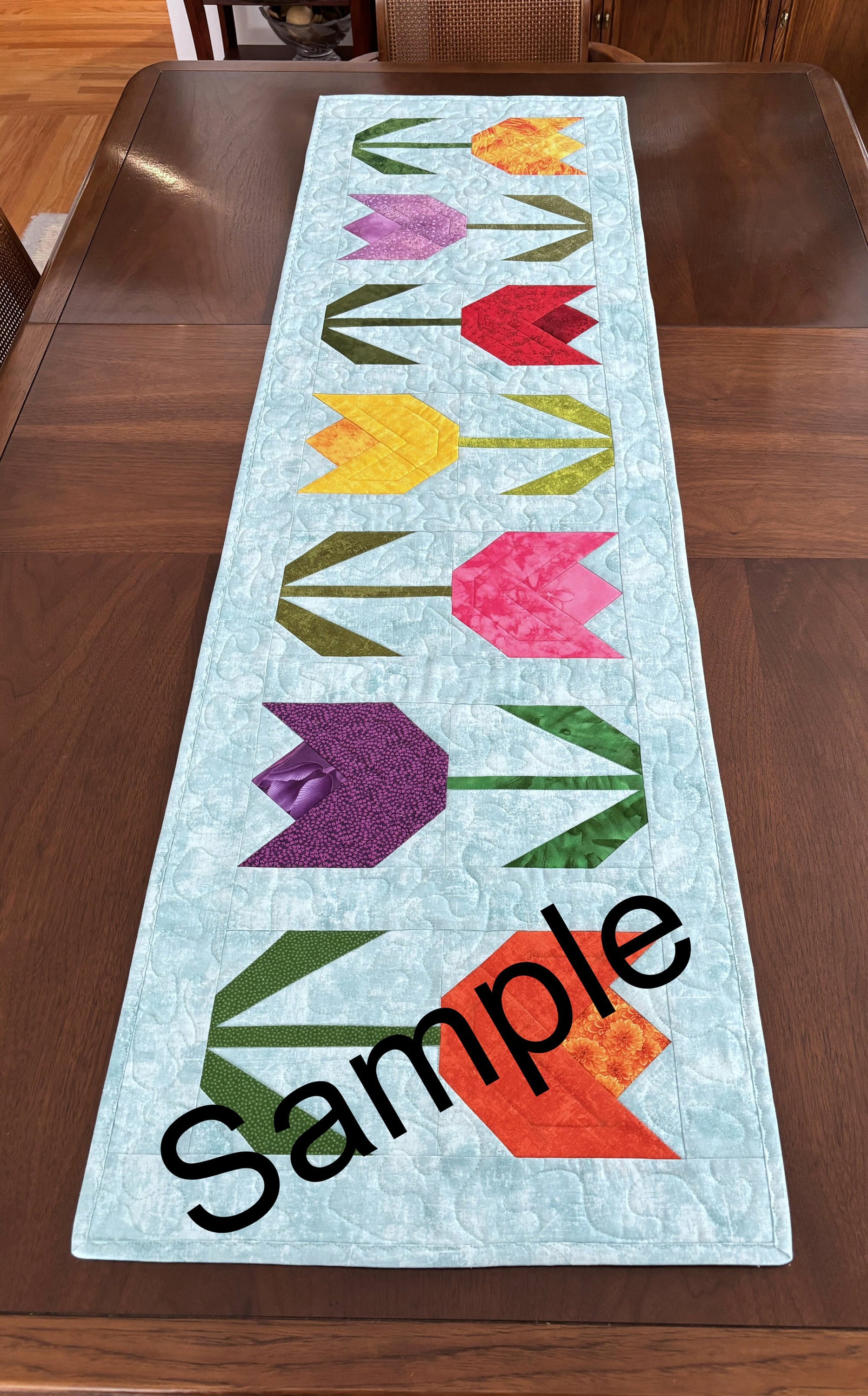 Pattern for Quilted Tulip Table Runner, Digital Download Pattern - Etsy