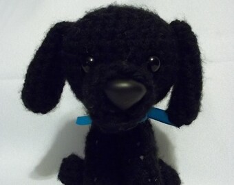 MADE TO ORDER Black Lab Amigurumi