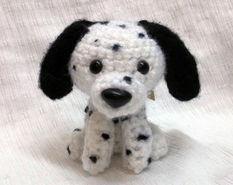 MADE TO ORDER Black-eared Dalmatian Amigurumi