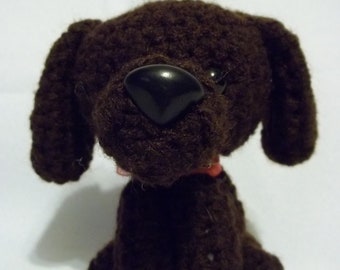 MADE TO ORDER Chocolate Lab Amigurumi