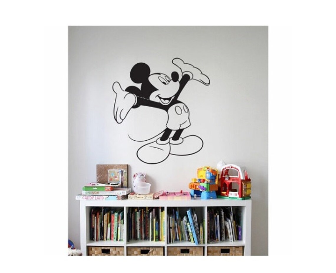 Mickey Mouse Wall Decal Sticker Large kids bedroom big Etsy