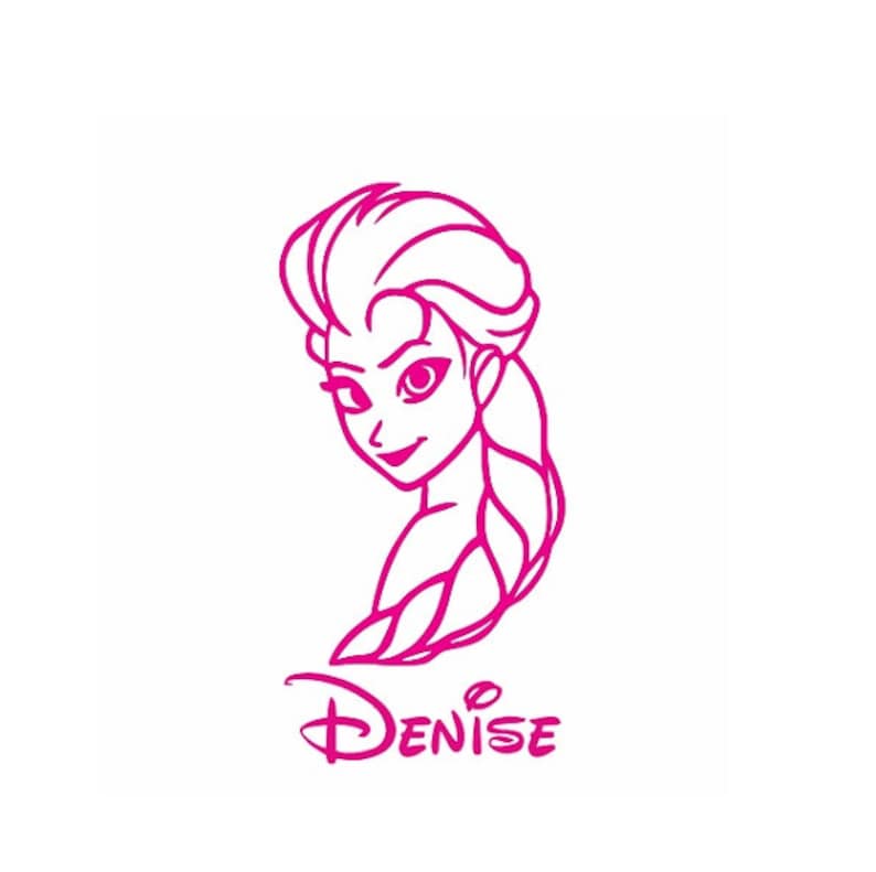 Personalized frozen Elsa Vinyl Wall Decal Sticker Large kids Etsy