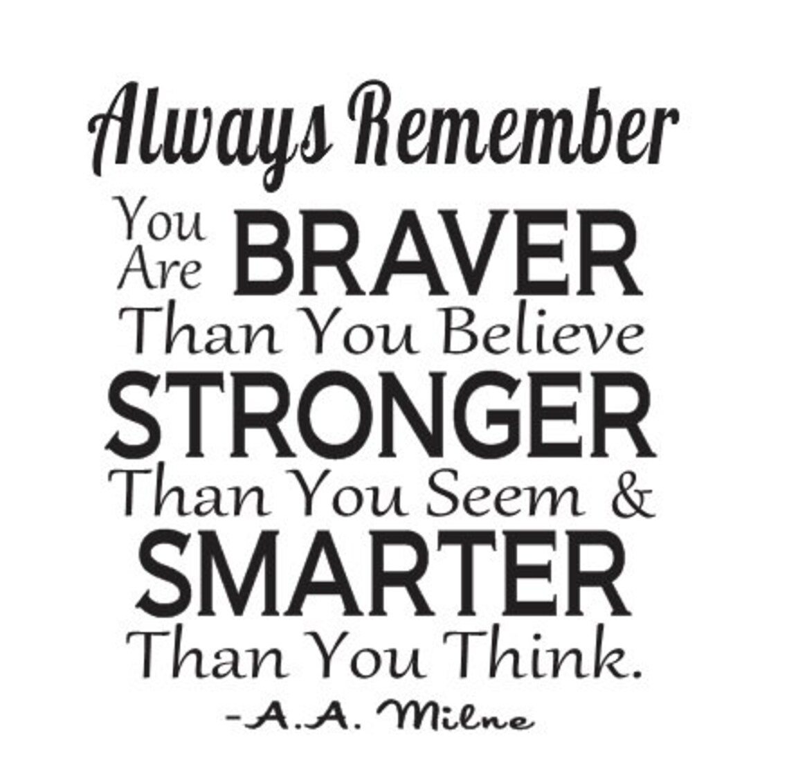 Wall Quote Sign Vinyl Decal Sticker multiple sizes front Etsy