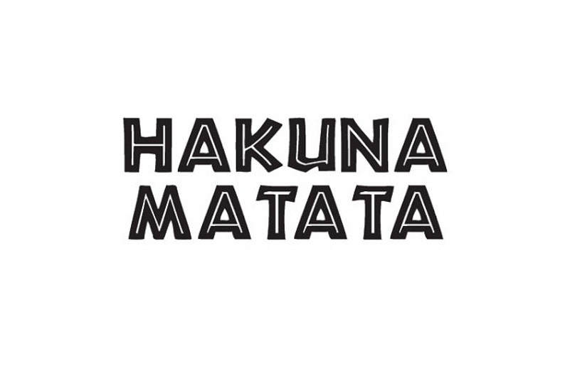 Hakuna Matata Quote Sign Vinyl Decal Sticker wall lettering | Etsy