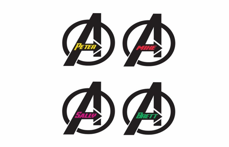 Avengers Name Wall Quote Sign Vinyl Decal Sticker BatMan Etsy