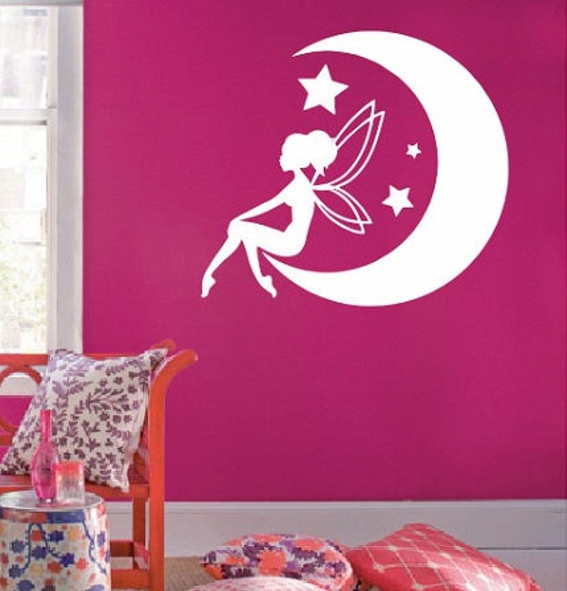 Fairy Vinyl Wall Decal Sticker Large princess kids bedroom Etsy