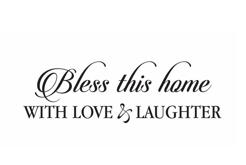 Bless this house Wall Quote Sign Vinyl Decal Sticker with love Etsy