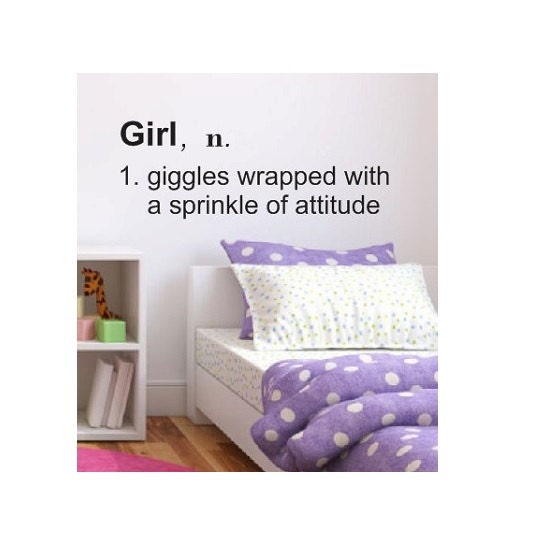 Girl Definition Vinyl Wall Decal Sticker Large pink kids Etsy