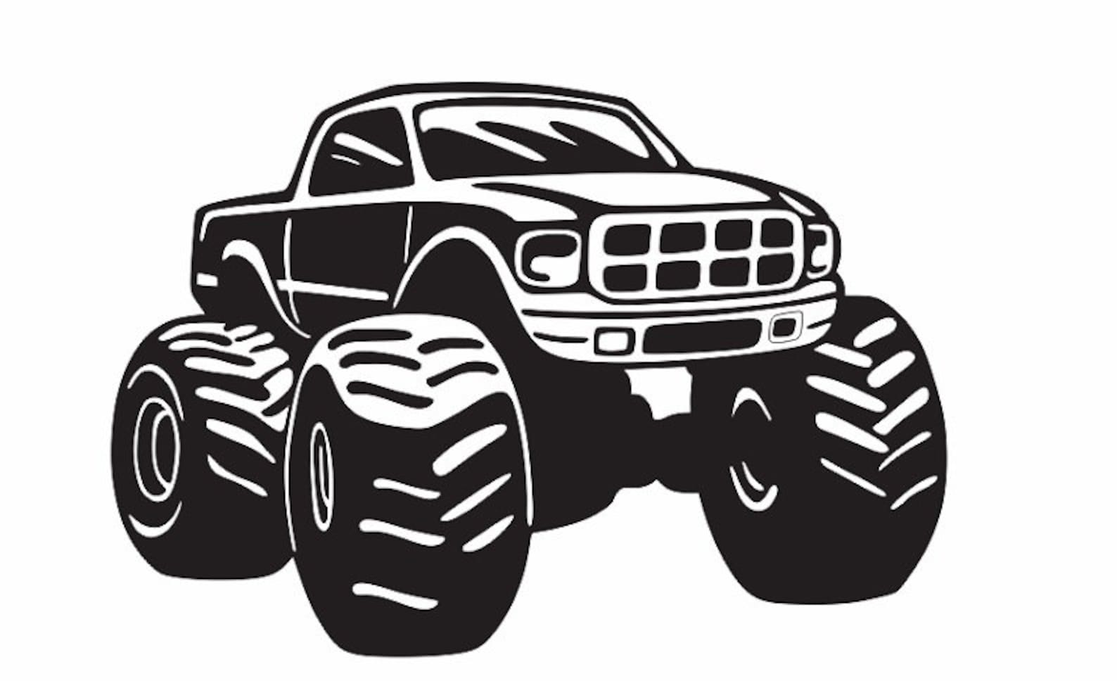 Monster Truck Vinyl Wall Decal Sticker Large Farm kids Etsy
