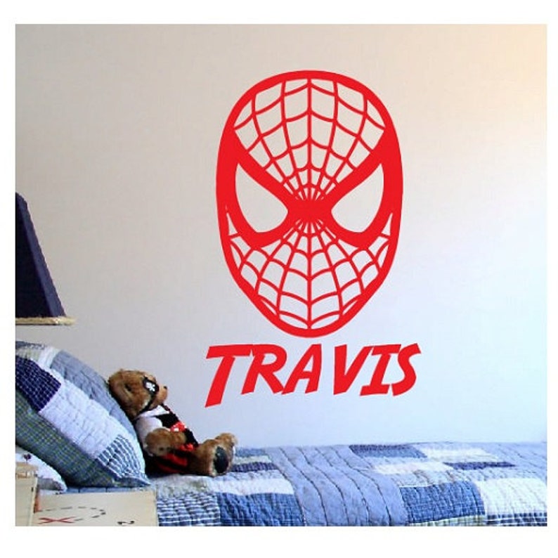 Spider Man Name Wall Decal Sticker Large kids bedroom big fun Etsy