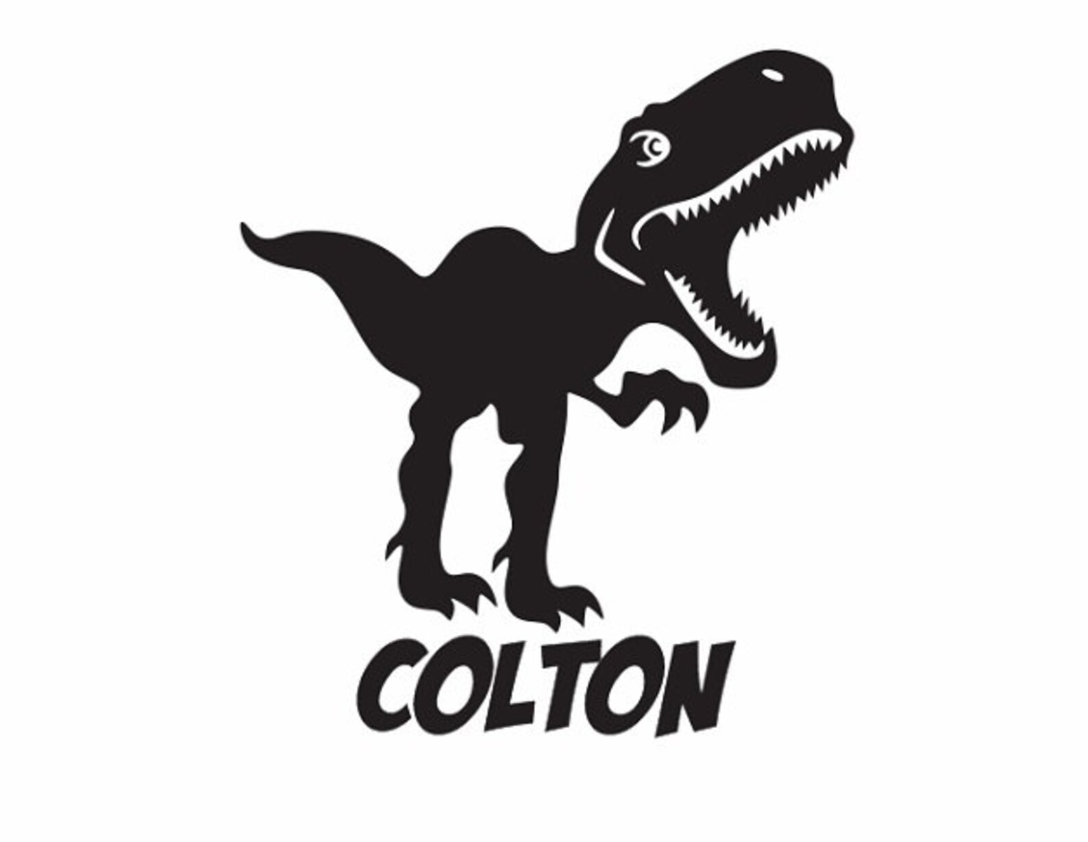 T Rex Dinosaur Name Wall Decal Sticker Large kids bedroom big Etsy