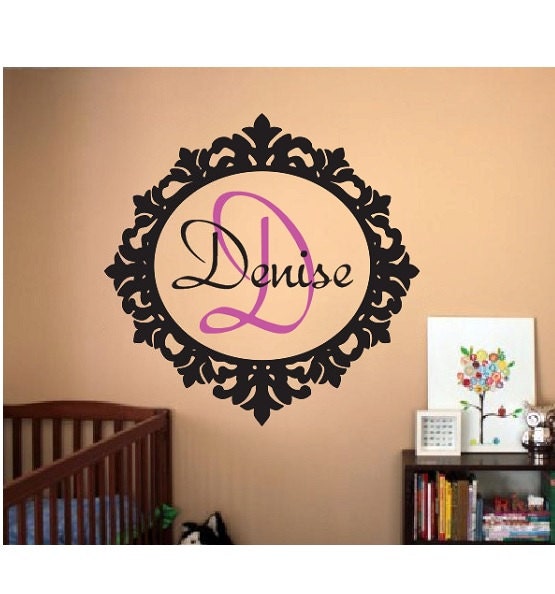 Name Wall Decal Sticker Large kids bedroom fancy big fun Etsy