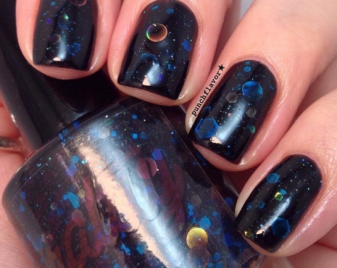 Counterintuitive. Black Jelly Glitter Nail Polish. 15 Ml .5 Etsy