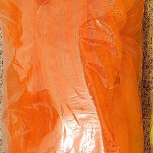 Orange Non-Metallic Tubular Crin, Cyberlox, Crinoline for Hair Falls, Bows, Wreaths, Gift Wrapping image 1