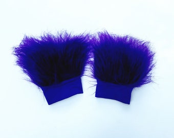 Purple - Fluffy Wrist Cuffs, Fluffies, Faux Fur