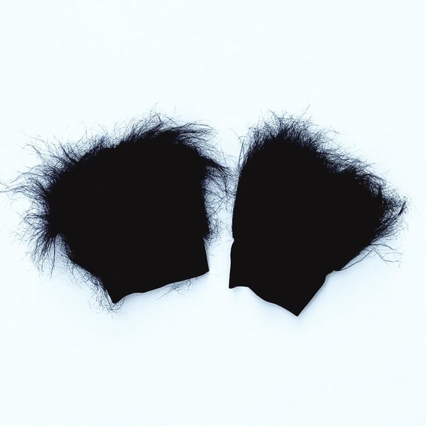 Black - Fluffy Wrist Cuffs, Fluffies, Faux Fur