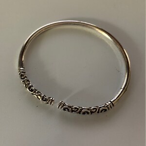 Slim Silver Bangle