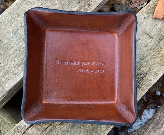  When I Say I Love You More Leather Valet Tray, Wedding