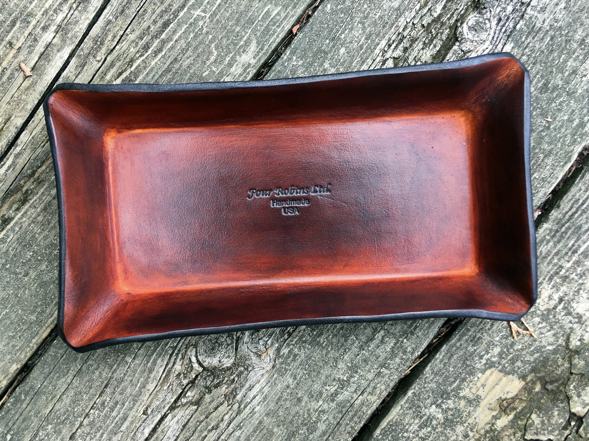 8 1/2 Inches Any Man Can Be a Father Faux Leather Valet Key Tray 8 1/2 Inches Any Man Can Be a Father Faux Leather Valet Key Tray