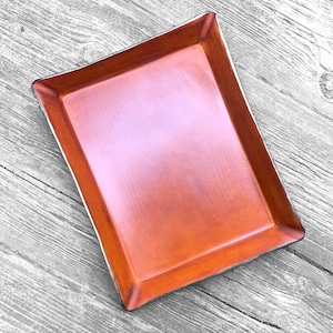 Paper Sized Leather Letter Tray or Desk Valet.