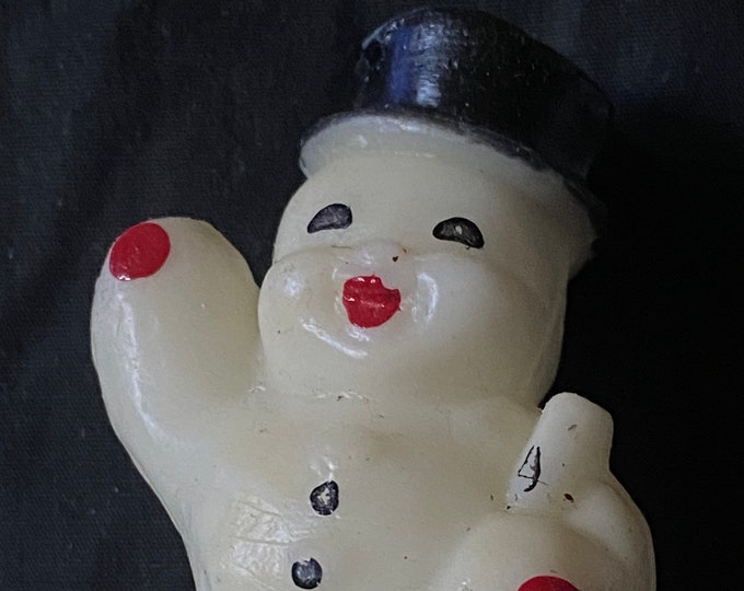 Vintage Snowman Gurley Christmas Candle Etsy