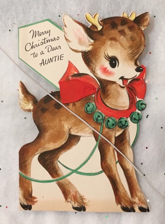 Biglietto A Forma Di Renna Renna Biglietti Di Natale Bambini