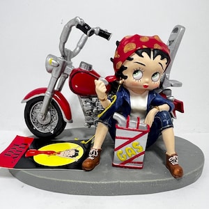 Betty Boop on Motorcycle Figurine - Etsy
