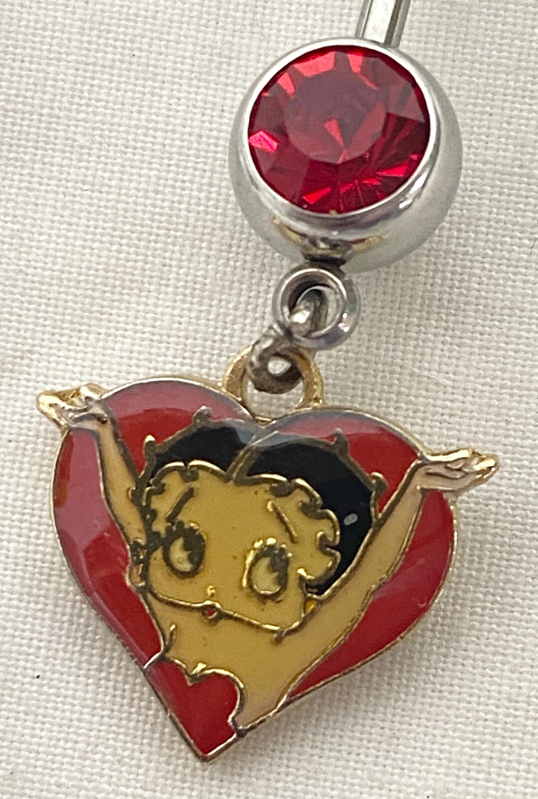 Vintage Betty Boop Belly Button Ring - Etsy