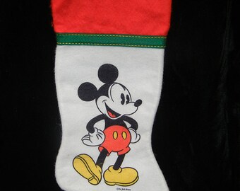 Vintage Disney Mickey Mouse Christmas stocking 1990s