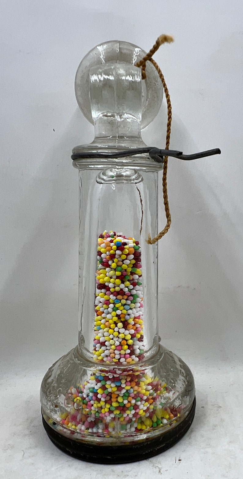 Vintage Glass Telephone Candy Holder Etsy