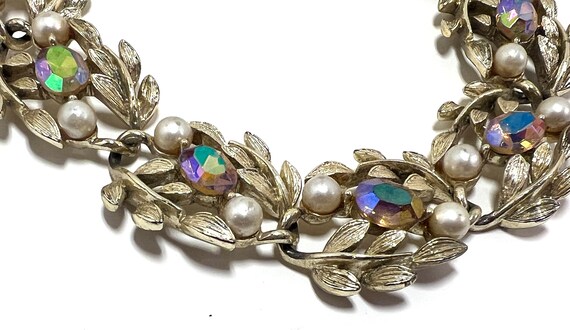 Antique Lisner Bracelet Aurora Borealis Crystals - image 1