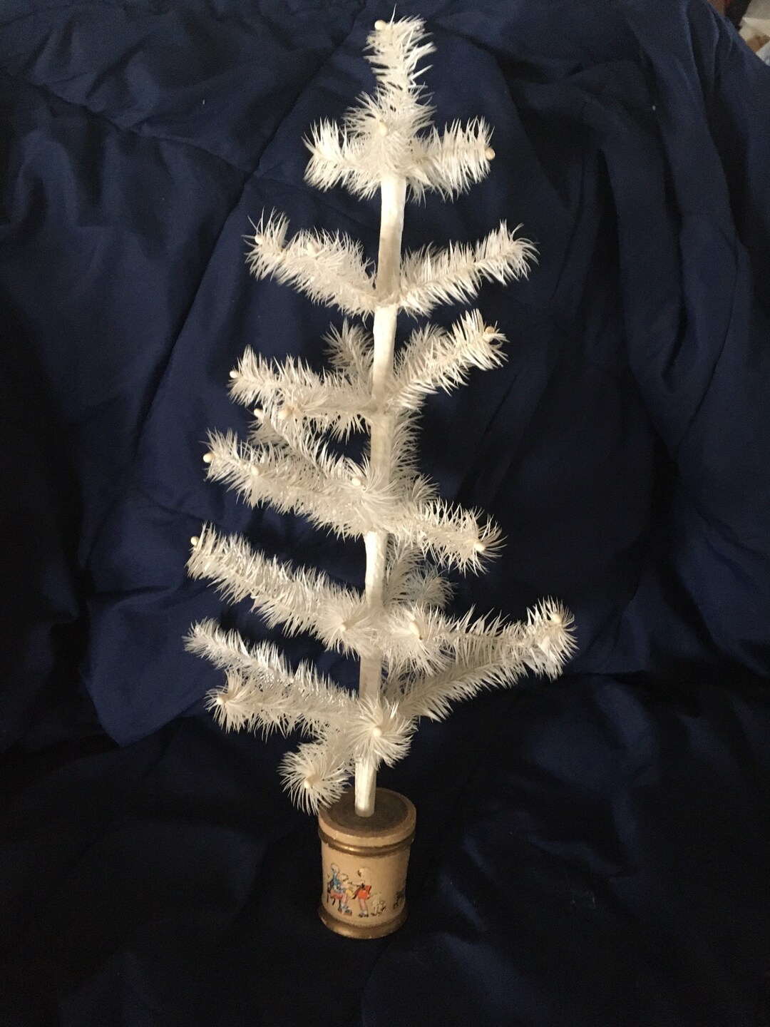Antique White Feather Christmas Tree 23 1/2 Etsy